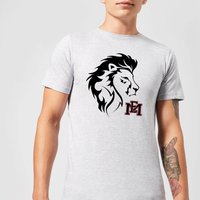 East Mississippi Community College Lion Head and Logo Men's T-Shirt - Grey - S von East Mississippi Community College