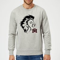 East Mississippi Community College Lion Head and Logo Sweatshirt - Grey - XXL - Grau von East Mississippi Community College