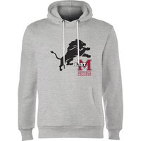 East Mississippi Community College Lion and Logo Hoodie - Grey - S - Grau von East Mississippi Community College