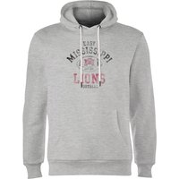 East Mississippi Community College Lions Distressed Football Hoodie - Grey - L von East Mississippi Community College