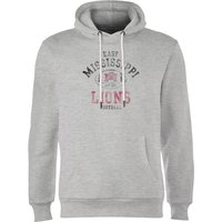 East Mississippi Community College Lions Distressed Football Hoodie - Grey - M von East Mississippi Community College