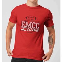 East Mississippi Community College Lions Distressed Men's T-Shirt - Red - M von East Mississippi Community College