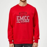 East Mississippi Community College Lions Distressed Sweatshirt - Red - L von East Mississippi Community College