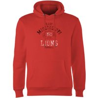East Mississippi Community College Lions Football Distressed Hoodie - Red - L - Rot von East Mississippi Community College