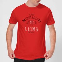 East Mississippi Community College Lions Football Distressed Men's T-Shirt - Red - XS von East Mississippi Community College