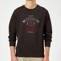 East Mississippi Community College Lions Football Distressed Sweatshirt - Black - L von East Mississippi Community College