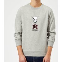 East Mississippi Community College Skull and Logo Sweatshirt - Grey - M - Grau von East Mississippi Community College