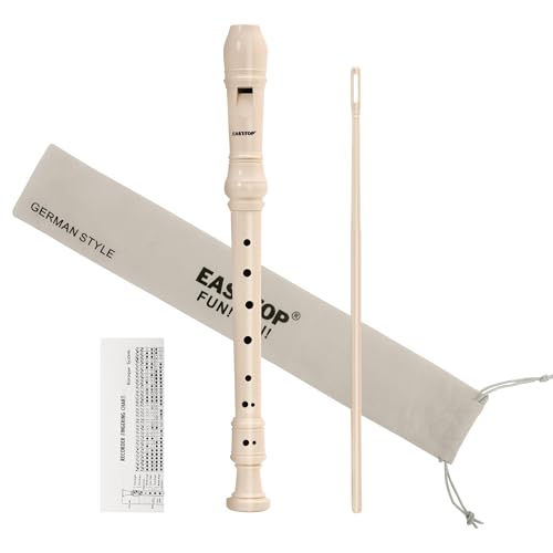 EAST TOP 8 Loch Kunststoff Sopranblockflöte für Kinder Anfänger, 8 Loch Deutsch Griffflöte Blockflöte Instrument 3-teilig mit Reinigungsset, Baumwolltasche, Grifftabelle, bunte Schachtel (Elfenbein) EAST TOP 8 Loch Kunststoff Sopranblockflöte für Kinder Anfänger, 8 Loch Deutsch Griffflöte Blockflöte Instrument 3-teilig mit Reinigungsset, Baumwolltasche, Grifftabelle, bunte Schachtel (Elfenbein) von East top