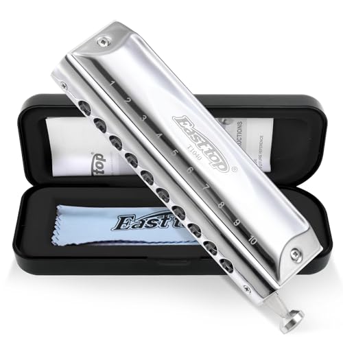 East Top Chromatische Mundharmonika C Key 10 Holes 40 Tunes Professionelle Musikinstrument für professionelle Spieler, Anfänger, Studenten, Erwachsene,als Geschenk East Top Chromatische Mundharmonika C Key 10 Holes 40 Tunes Professionelle Musikinstrument für professionelle Spieler, Anfänger, Studenten, Erwachsene,als Geschenk von East top