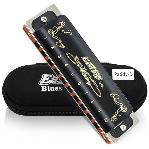 East Top Diatonic Blues Mundharmonika-Tonart von Paddy D 10 Löcher 20 Töne 008K Professional Blues Mundharmonika für Erwachsene, Profispieler und Studenten East Top Diatonic Blues Mundharmonika-Tonart von Paddy D 10 Löcher 20 Töne 008K Professional Blues Mundharmonika für Erwachsene, Profispieler und Studenten von East top
