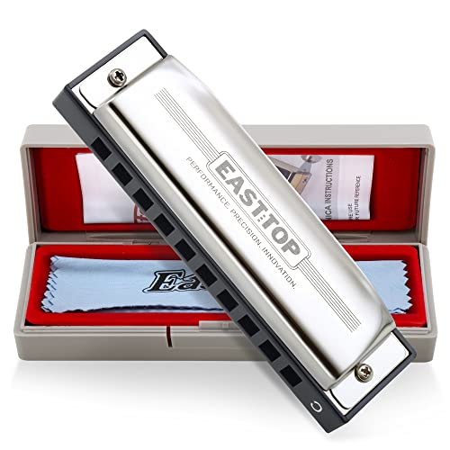 East Top Mundharmonika, diatonische Mundharmonika Tonart C, Blues Harp Mundharmonika 10 Löcher 20 Töne T009 Shonrry Mundharmonika für Erwachsene, Studenten, Anfänger und Spieler aller Spielstärken East Top Mundharmonika, diatonische Mundharmonika Tonart C, Blues Harp Mundharmonika 10 Löcher 20 Töne T009 Shonrry Mundharmonika für Erwachsene, Studenten, Anfänger und Spieler aller Spielstärken von East top