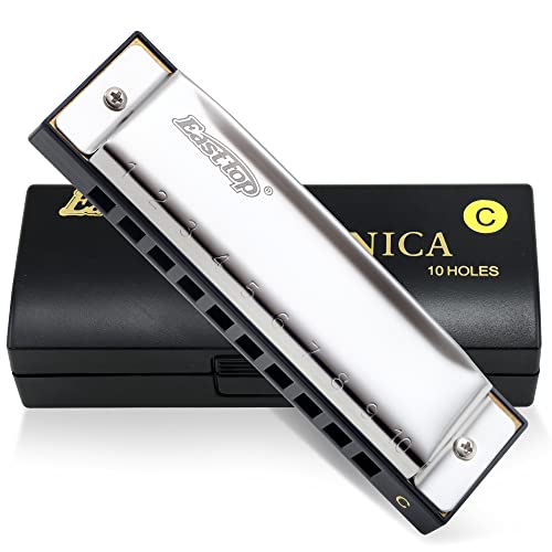 East Top Mundharmonika 10 Loch Tonart von C Diatonische Blues Harmonica Mundharmonika Für professionelle Spieler, Anfänger, Studenten, Erwachsene, Kinder, als bestes Geschenk East Top Mundharmonika 10 Loch Tonart von C Diatonische Blues Harmonica Mundharmonika Für professionelle Spieler, Anfänger, Studenten, Erwachsene, Kinder, als bestes Geschenk von East top