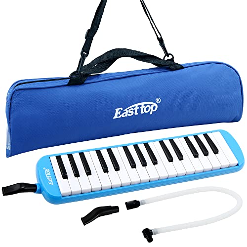 East top 32-Tasten Melodica, Professioneller Mund Melodica Keyboard Orgel, Blau von East top