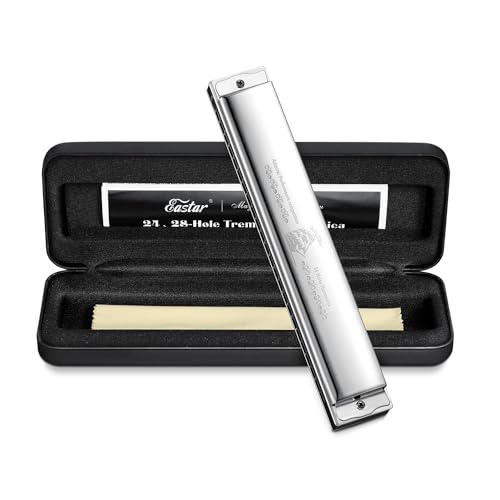 Eastar 24-Loch Mundharmonika Admiral Performance Wettbewerb C Key Tremolo Mundharmonika Mit Hartschalenkoffer und Stoff Eastar 24-Loch Mundharmonika Admiral Performance Wettbewerb C Key Tremolo Mundharmonika Mit Hartschalenkoffer und Stoff von Eastar