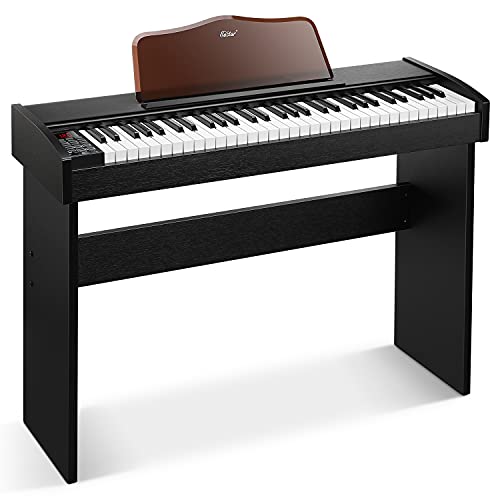 Eastar EK-10S Keyboard Piano, 61-Tasten Klavier Piano Standardgröße Upright Digitale E-Piano für Anfänger, Kinder mit Sustain-Pedal und Notenbuchständer als Geschenk von Eastar