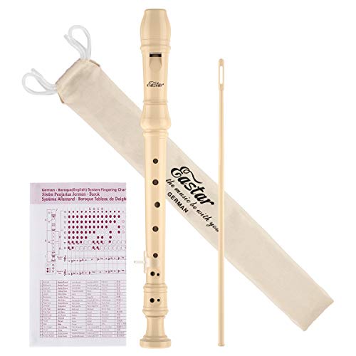Eastar Sopran Blockflöte Instrument für Kinder Anfänger, Deutsche Griffweise C Key Recorder Instrument 3-teilig mit Reinigungsset, Daumenauflage, Baumwolltasche, Grifftabelle, ERS-21GN, Natur, Eastar Sopran Blockflöte Instrument für Kinder Anfänger, Deutsche Griffweise C Key Recorder Instrument 3-teilig mit Reinigungsset, Daumenauflage, Baumwolltasche, Grifftabelle, ERS-21GN, Natur, von Eastar