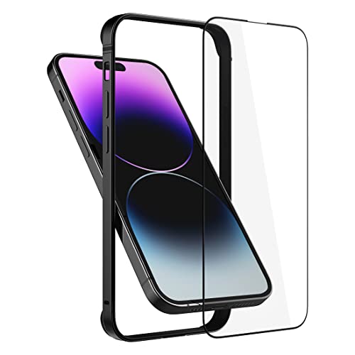 Bumper Hülle Kompatibel mit iPhone 14 Pro 6.1 inch, Dünne Schutzhülle Metall Bumper Case mit Weichem TPU [Keine Signalstörung] [Unterstützung Wirless Charging] mit iPhone 14 Pro, Schwarz von Eastcoo