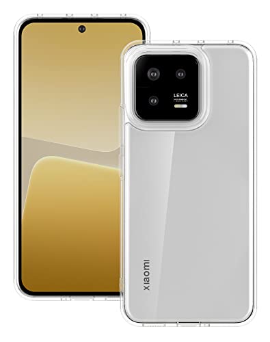 Eastcoo Schlank Klar Hülle für Xiaomi 13 Clear Handyhülle [Hard PC-Rückseite + Weiche TPU Bumper] [Anti-Vergilbung] Kratzfest Fallschutz Hülle für Xiaomi 13, Transparent Klar von Eastcoo