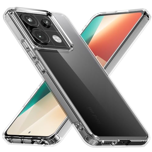 Eastcoo Schlank Klar Hülle für Xiaomi Redmi Note 13 Pro 5G/Poco X6 5G - Hard PC-Rückseite+Weiche TPU Bumper - Kratzfest Fallschutz - Transparent Klar von Eastcoo
