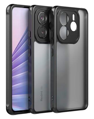 Eastcoo Schlank Klar Hülle für Xiaomi Redmi Note 14 5G Handyhülle [Hard PC-Rückseite+Weiche TPU Bumper] Kratzfest Fallschutz Hülle für Redmi Note 14 5G, Schwarz von Eastcoo