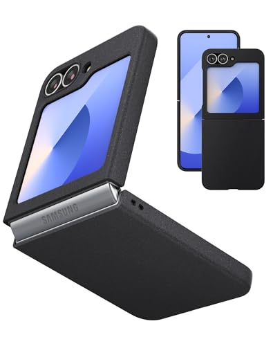 Eastcoo Slim Fit Galaxy z flip 6 Hülle, [Frostgefühl Hartem PC Rücken] [Unterstützt kabelloses Laden] Ultradünn Stoßfest Schutzhülle für Samsung Galaxy z flip 6 (2024), Schwarz von Eastcoo