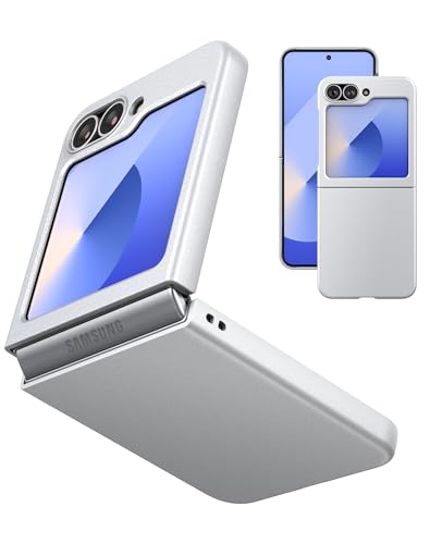 Eastcoo Slim Fit Galaxy z flip 6 Hülle, [Frostgefühl Hartem PC Rücken] [Unterstützt kabelloses Laden] Ultradünn Stoßfest Schutzhülle für Samsung Galaxy z flip 6 (2024), Silber von Eastcoo