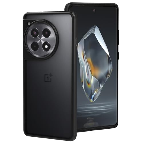 Eastcoo Slim Fit Hülle für OnePlus 12R 5G, [Hard Frosted PC Back+Soft Black TPU Bumper] Leichte stoßfeste Schutzhülle für OnePlus 12R 5G 2024, Schwarz von Eastcoo