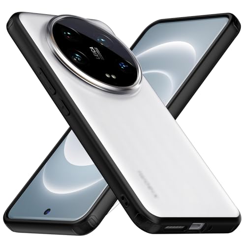 Eastcoo Slim Fit Hülle für Xiaomi 14 Ultra, [Hard Frosted PC Back+Soft Black TPU Bumper] Leichte stoßfeste Schutzhülle für Xiaomi 14 Ultra, Schwarz von Eastcoo