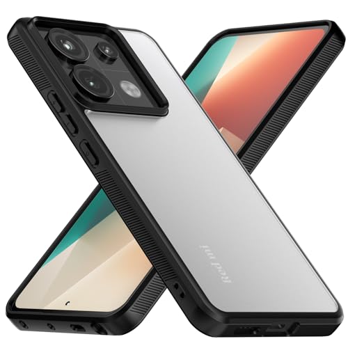 Eastcoo Slim Fit Hülle für Xiaomi Redmi Note 13 Pro 5G/Poco X6 5G, [Hard Frosted PC Back+Soft Black TPU Bumper] Leichte stoßfeste Schutzhülle für Xiaomi Redmi Note 13 Pro 5G/Poco X6 5G, Schwarz von Eastcoo