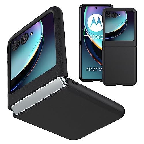 Eastcoo Slim Fit Moto Razr 40 Ultra Case, [Frostgefühl Hartem PC Rücken] [Unterstützt kabelloses Laden] Ultradünn Stoßfest Schutzhülle für Motorola Razr 40 Ultra 5G 2023, Schwarz von Eastcoo