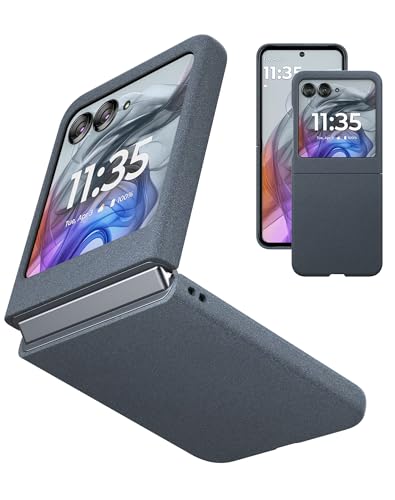 Eastcoo Slim Fit Moto Razr 50 Hülle, [Frostgefühl Hartem PC Rücken] [Unterstützt kabelloses Laden] Ultradünn Stoßfest Schutzhülle für Motorola Razr 50 5G 2024, Grau von Eastcoo