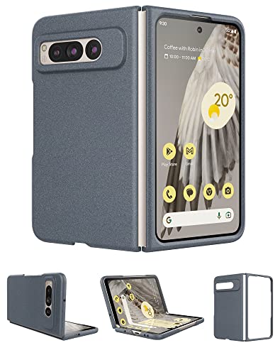 Eastcoo Slim Folio Case für Google Pixel Fold 2023, [Hartem PC Rücken][Flauschige Textur] Stoßfeste Case Cover für Google Pixel Fold 5G, Grau von Eastcoo