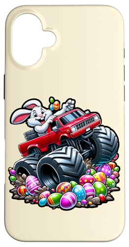 Festlicher fröhlicher Osterhase fährt Monstertruck Hülle für iPhone 16 Plus Festlicher fröhlicher Osterhase fährt Monstertruck Hülle für iPhone 16 Plus von Easter Bunny Egg Hunt Sunday Celebration Apparel