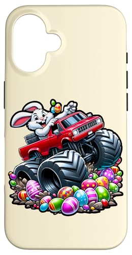 Festlicher fröhlicher Osterhase fährt Monstertruck Hülle für iPhone 16 Festlicher fröhlicher Osterhase fährt Monstertruck Hülle für iPhone 16 von Easter Bunny Egg Hunt Sunday Celebration Apparel