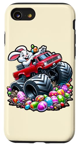 Festlicher fröhlicher Osterhase fährt Monstertruck Hülle für iPhone SE (2020) / 7 / 8 von Easter Bunny Egg Hunt Sunday Celebration Apparel