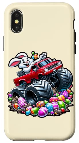 Festlicher fröhlicher Osterhase fährt Monstertruck Hülle für iPhone X/XS Festlicher fröhlicher Osterhase fährt Monstertruck Hülle für iPhone X/XS von Easter Bunny Egg Hunt Sunday Celebration Apparel