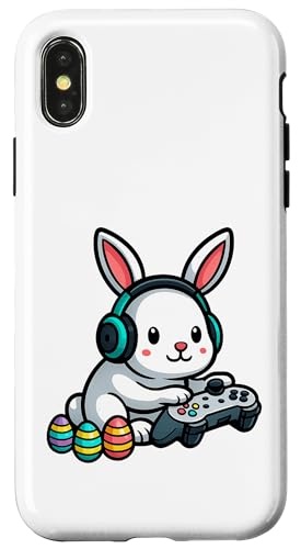 Lustiges Oster-Hasen-Shirt – Gaming-Controller-Eiersuche Hülle für iPhone X/XS von Easter Bunny Gaming Ideas for Boys Girls Men