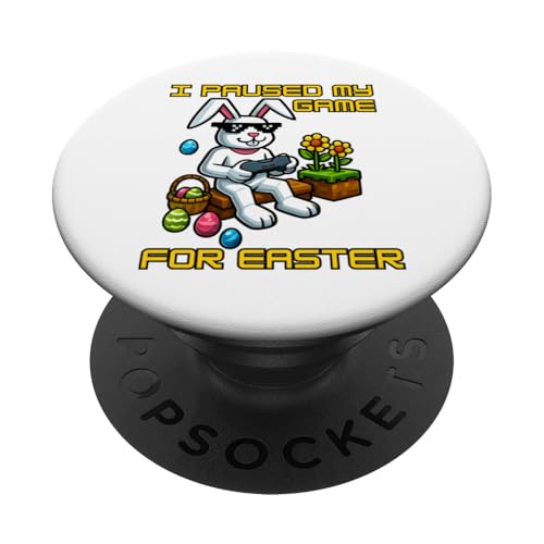 Lustiges Oster-Hasen-Shirt – Gaming-Controller-Eiersuche PopSockets Klebender PopGrip von Easter Bunny Gaming Ideas for Boys Girls Men