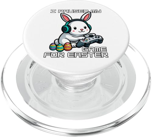 Lustiges Oster-Hasen-Shirt – Gaming-Controller-Eiersuche PopSockets PopGrip für MagSafe von Easter Bunny Gaming Ideas for Boys Girls Men