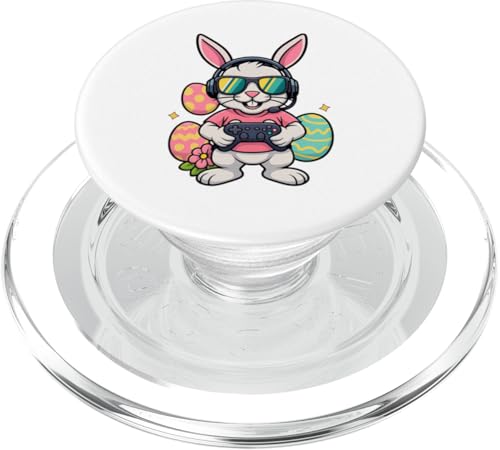Lustiges Oster-Hasen-Shirt – Gaming-Controller-Eiersuche PopSockets PopGrip für MagSafe von Easter Bunny Gaming Ideas for Boys Girls Men