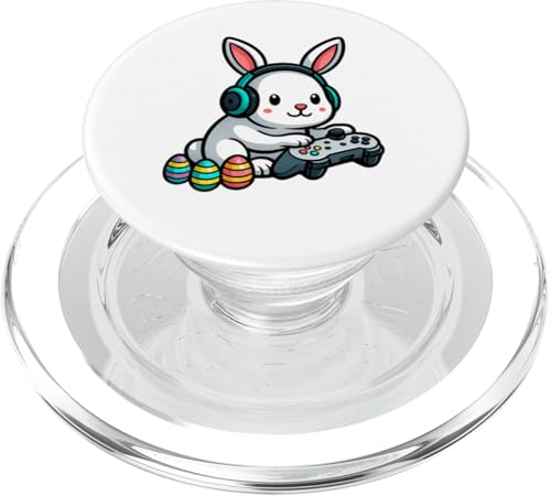 Lustiges Oster-Hasen-Shirt – Gaming-Controller-Eiersuche PopSockets PopGrip für MagSafe von Easter Bunny Gaming Ideas for Boys Girls Men