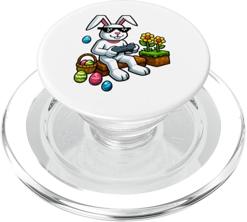 Lustiges Oster-Hasen-Shirt – Gaming-Controller-Eiersuche PopSockets PopGrip für MagSafe von Easter Bunny Gaming Ideas for Boys Girls Men