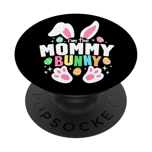 Lustiges Oster-Ei mit Hasenohren und Aufschrift "I'm The Mommy" PopSockets Klebender PopGrip Lustiges Oster-Ei mit Hasenohren und Aufschrift "I'm The Mommy" PopSockets Klebender PopGrip von Easter Day Outfit Colorful Rabbit Ears & Eggs Gift