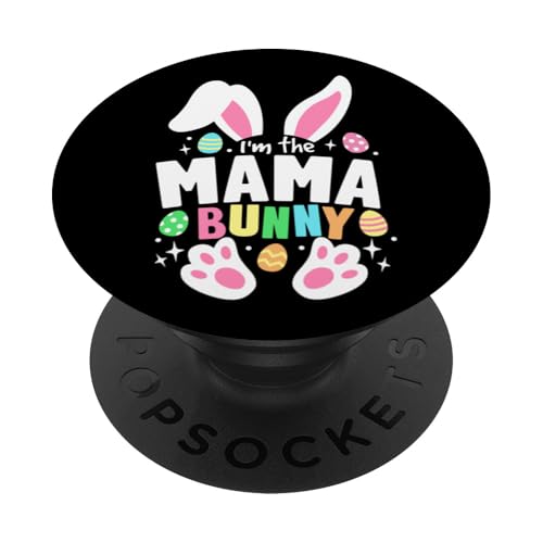 Lustiges Osterei mit Hasenohren und Aufschrift "I'm The Mama" PopSockets Klebender PopGrip Lustiges Osterei mit Hasenohren und Aufschrift "I'm The Mama" PopSockets Klebender PopGrip von Easter Day Outfit Colorful Rabbit Ears & Eggs Gift