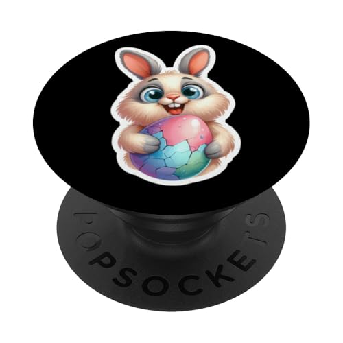 Osterhase Aufkleber Stil Ästhetische Lustige Ostereier Häschen PopSockets Klebender PopGrip von Easter Tees NYC