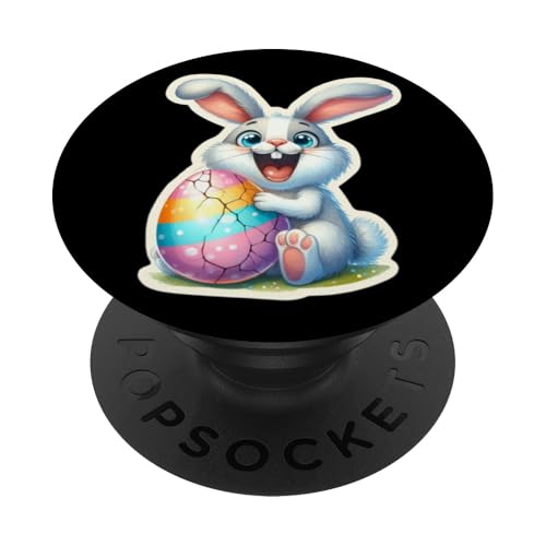 Osterhase Aufkleber Stil Ästhetische Lustige Ostereier Häschen PopSockets Klebender PopGrip von Easter Tees NYC
