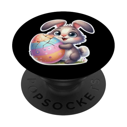 Osterhase Aufkleber Stil Ästhetische Lustige Ostereier Häschen PopSockets Klebender PopGrip von Easter Tees NYC