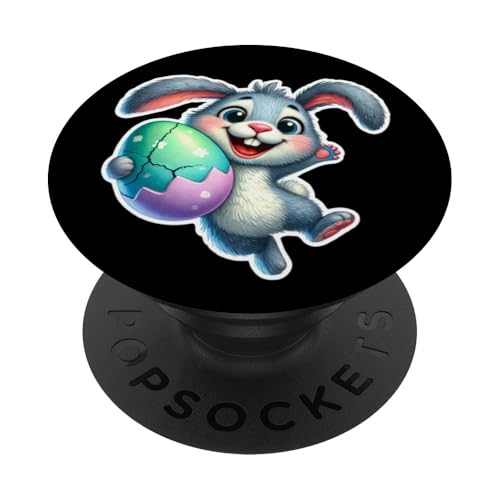 Osterhase Aufkleber Stil Ästhetische Lustige Ostereier Häschen PopSockets Klebender PopGrip von Easter Tees NYC