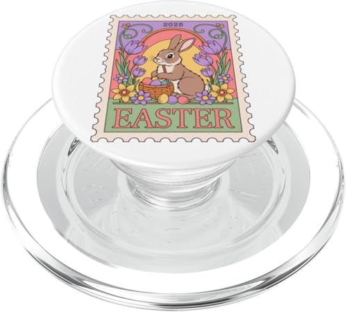 Vintage Osterhase 2025 Briefmarke Postarbeiter Post PopSockets PopGrip für MagSafe von Easter Tees NYC