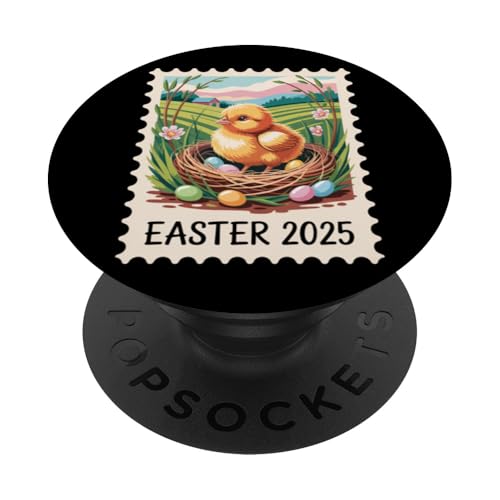 Vintage Ostern Küken Eier Huhn Porto Stempel Nest PopSockets Klebender PopGrip von Easter Tees NYC